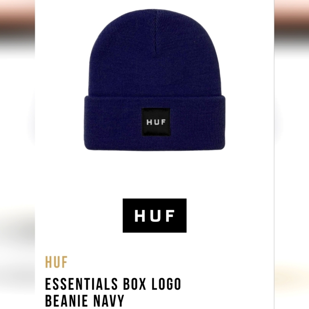 NWT Unisex HUF Essentials Box Logo Beanie